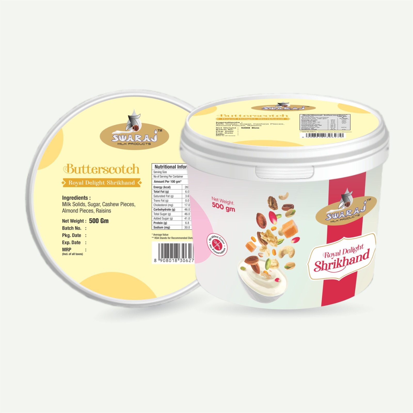 Swaraj BUTTERS COTCH SHRIKHAND 500 GM